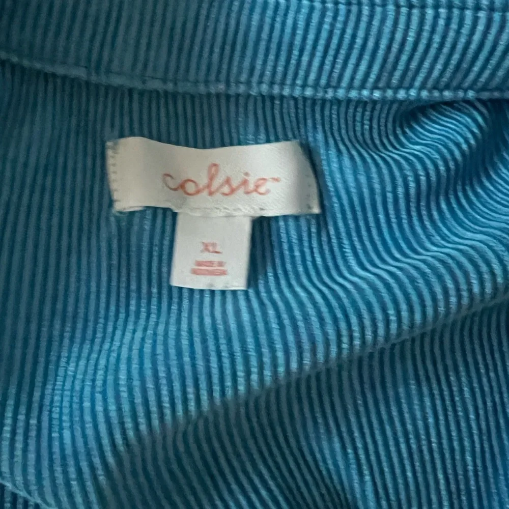 Colsie Blue Ribbed Pajama Set - Picture 6 of 6